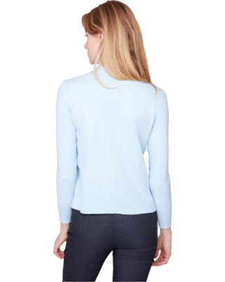 Nell Knit Turtleneck Sweater- Light Mist