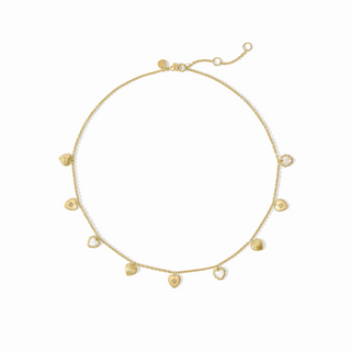 Heart Delicate Charm Necklace- Mother of Pearl