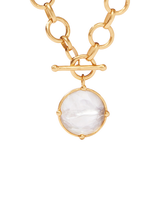 Honeybee Statement Necklace - Iridescent Clear Crystal