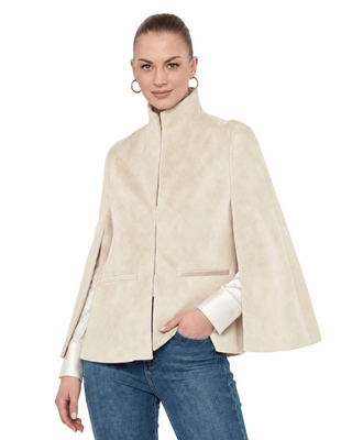Sage Cape- Ivory Wool