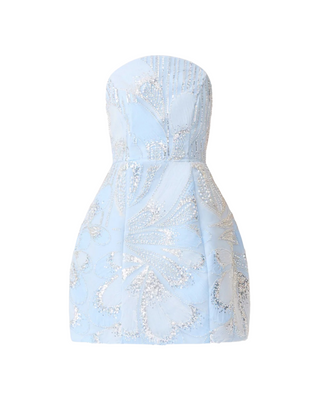 Anabelle Strapless Dress- Blue