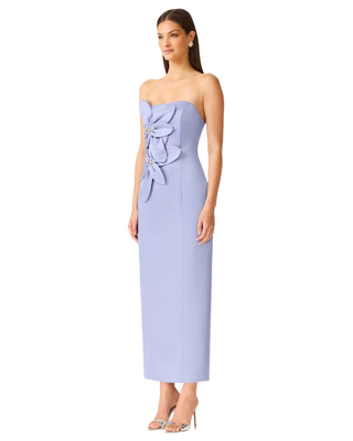Lunelle Column Midi Dress- Stone Blue