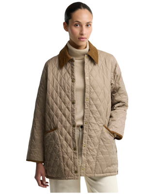 Modern Liddesdale Quilted Jacket- Light Trench + Birchwood