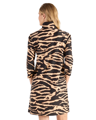 Britt Dress- Modern Zebra Black