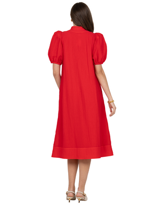 Hampton Dress- Cardinal Red