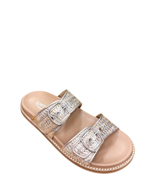 Bria Buckle Sandal- Mixed Metal