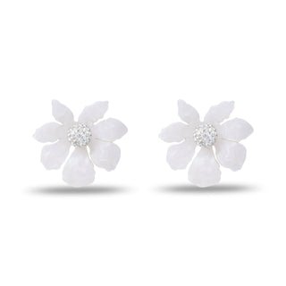 Wallflower Button Earrings- Mother of Pearl