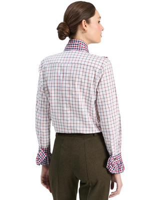 Niki Top- Red + Blue Check