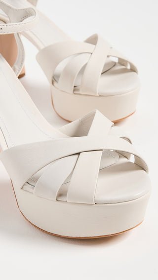 Keefa Platform Sandal- White