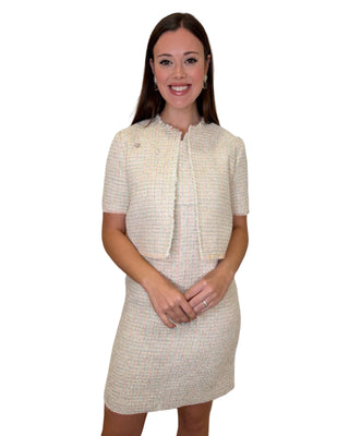 Jackie Dress- Pastel Tweed Multi
