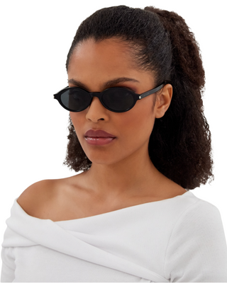 YSL Jeanne Oval Sunglasses- Black