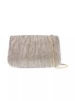 Brit Flat Pleated Pouch- Champagne