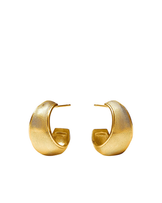 Cobblestone Statement Hoop- Gold