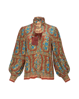 Karis Blouse- Amber Glen Brown