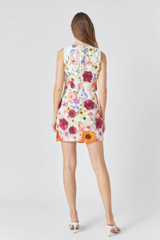 Floral Garden Dress- White