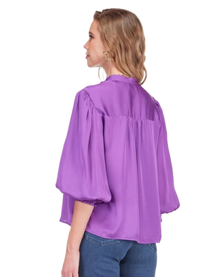 Angie Button Blouse- Amethyst