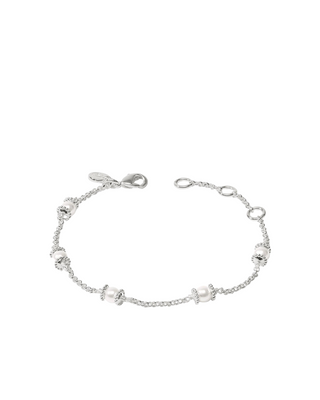 Hydra Delicate Bracelet- Silver- Pearl