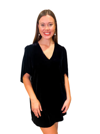 Meredith Dress- Black Velvet