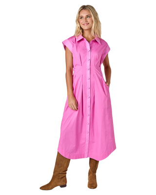 Quincey Dress- Poppy Pink