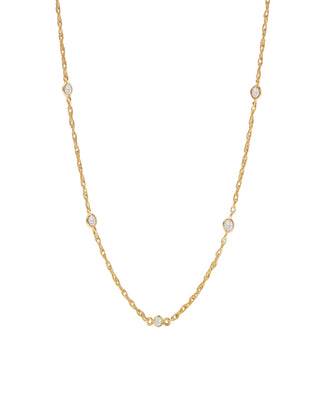 Celeste Delicate Station Necklace- CZ