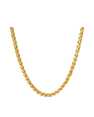 Cobblestone Link Necklace- Gold