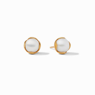 Penelope Demi Stud- Small Gold Pearl