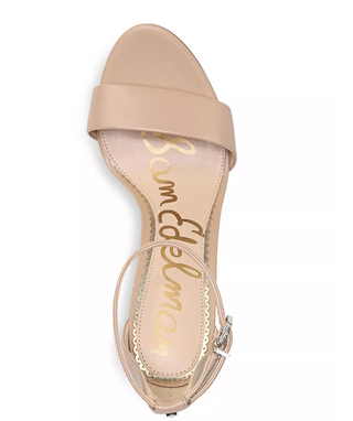 Yaro Block Heel Sandal- Soft Beige Leather