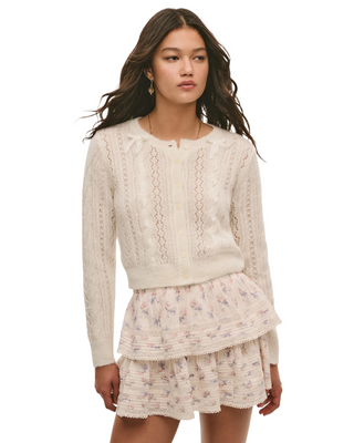 Dione Cardigan- Snow Cloud