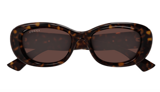 Gucci Oval Marmont Sunglasses- Havana