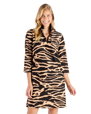 Britt Dress- Modern Zebra Black