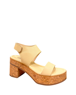 Ivette Platform Sandal- Tan Leather