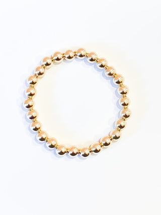 Classic Gold 7mm Bead Bracelet