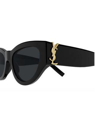 YSL Monogram Cat-Eye Sunglasses- Black + Grey