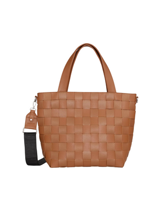 Candy Woven Handbag- Cognac