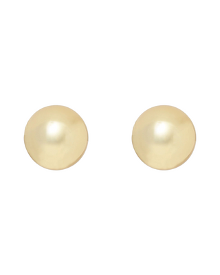 Gold Dome Button Earrings