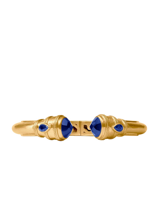 Cannes Demi Cuff- Gold- Iridescent Sapphire Blue