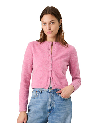 Tinsel Knit Cardigan- Taffy Pink