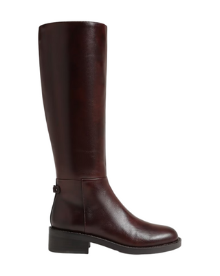Milla Knee High Boot- Dark Brown Leather