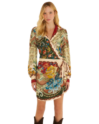 Lunar Boho Multicolor Chemise Mini Dress