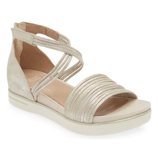 Shea Crisscross Sandal- Platinum Metallic