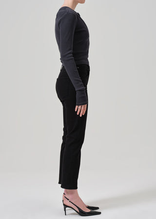 Isola Cropped Bootcut- Plush Black