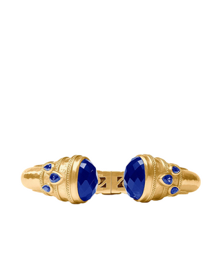 Cannes Cuff- Gold- Iridescent Sapphire Blue