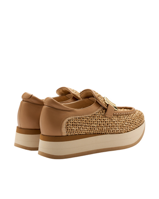 Camille Slip-On Sneaker- Tan Raffia