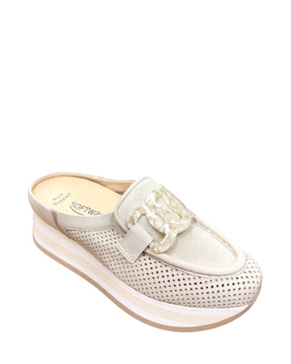 Caprice Slip-On Mule- Creme