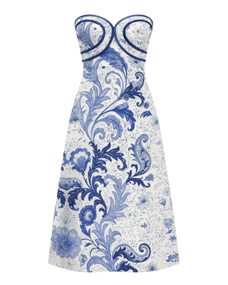 Hayden Midi Dress- Blue Wave