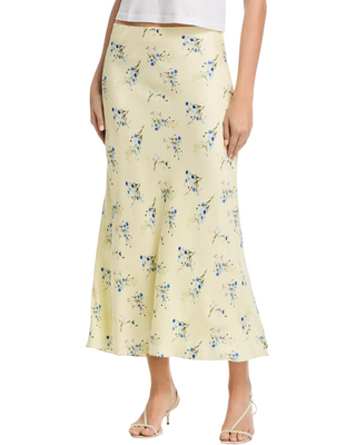 Harper Fleur Bias Midi Skirt- Cucumber Crush
