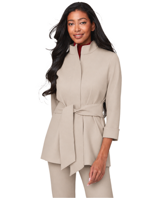 Danielle Tie-Front Jacket- Storm