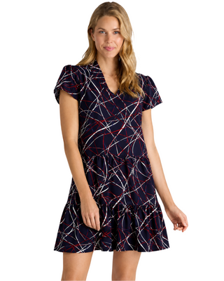 Ginger Dress- Sailing Ropes Navy