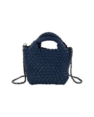 Braided Crossbody Clutch- Navy