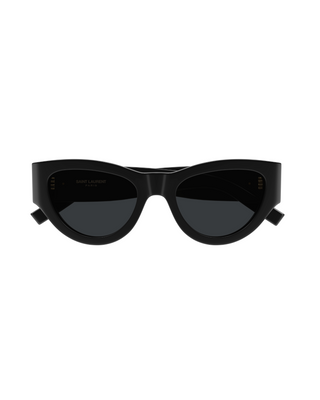 YSL Monogram Cat-Eye Sunglasses- Black + Grey
